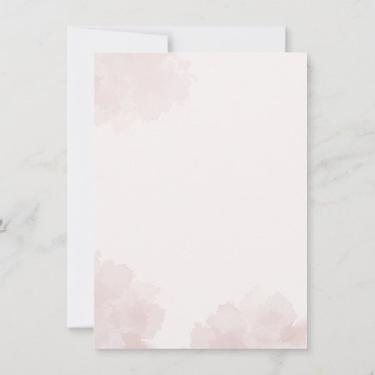 Aquarellblume 60. Geburtstag Moderne Einladung (Rückseite)