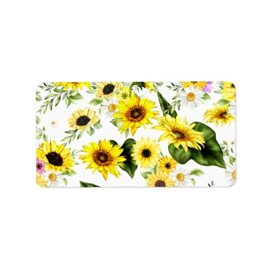 Aquarellblume 7 adressaufkleber (Vorne)