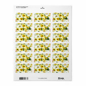 Aquarellblume 7 adressaufkleber (Vorne)