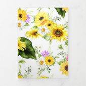 Aquarellblume 7 dreifach gefaltete karte (Cover)