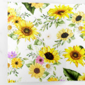 Aquarellblume 7 dreifach gefaltete karte (Innen Erste Seite)