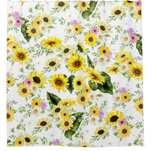 Aquarellblume 7 duschvorhang (Vorderseite)