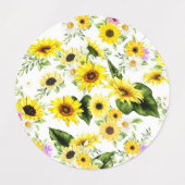 Aquarellblume 7 etiketten (Design 1)