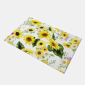 Aquarellblume 7 fußmatte (Schrägansicht)