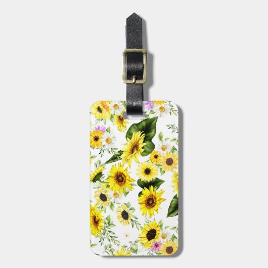 Aquarellblume 7 gepäckanhänger (Vorderseite vertikal)