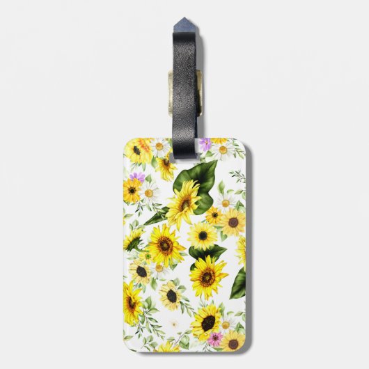 Aquarellblume 7 gepäckanhänger (Rückseite vertikal)