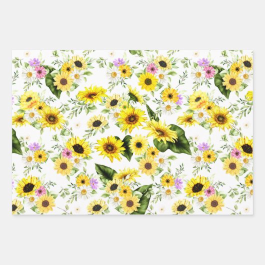 Aquarellblume 7 geschenkpapier set (Vorderseite)