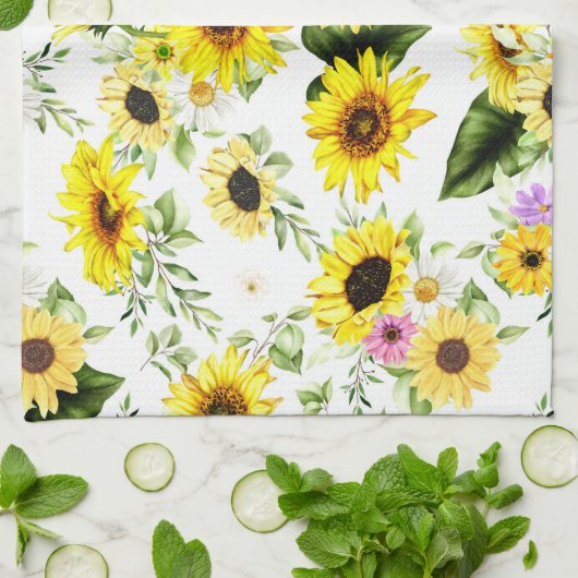 Aquarellblume 7 geschirrtuch (Gefaltet)