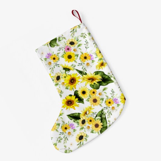 Aquarellblume 7 kleiner weihnachtsstrumpf (Rückseite (Hängend))