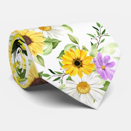 Aquarellblume 7 krawatte (Gerollt)