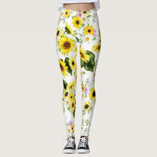 Aquarellblume 7 leggings (Vorderseite)