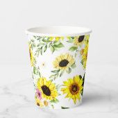 Aquarellblume 7 pappbecher (Vorderseite)