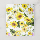 Aquarellblume 7 platzkarte (Außenseite Aufgefaltet)