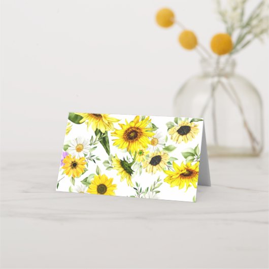 Aquarellblume 7 platzkarte (Rückseite)