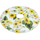 Aquarellblume 7 polyester weihnachtsbaumdecke (Schrägansicht)