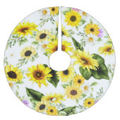 Aquarellblume 7 polyester weihnachtsbaumdecke (Vorderseite)