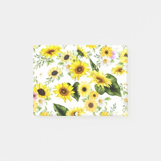 Aquarellblume 7 post-it klebezettel (Vorderseite)