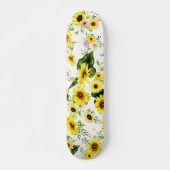 Aquarellblume 7 skateboard (Vorne)