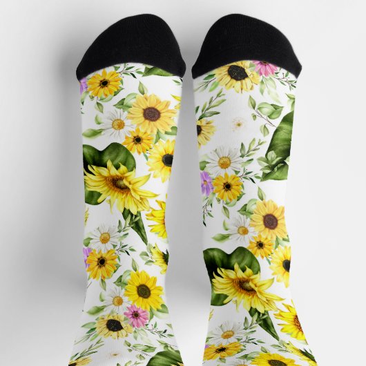 Aquarellblume 7 socken (Oben)