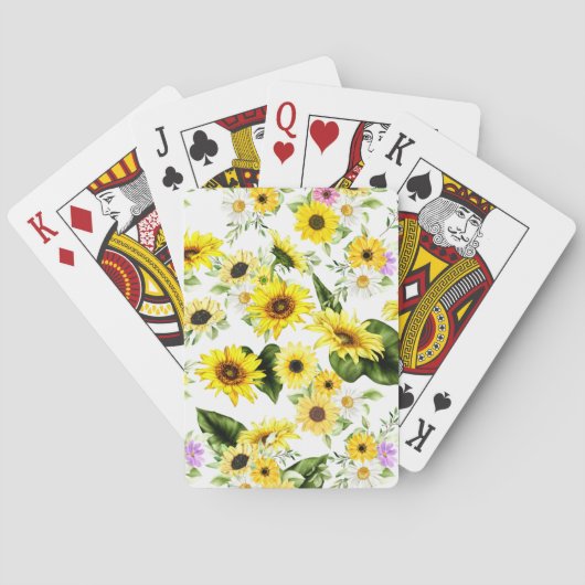 Aquarellblume 7 spielkarten (Rückseite)