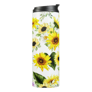 Aquarellblume 7 thermosbecher