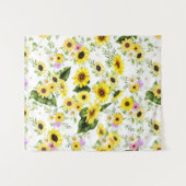 Aquarellblume 7 wandteppich (Vorderseite (Horizontal))