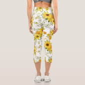 Aquarellblume 8 capri leggings (Rückseite)