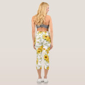 Aquarellblume 8 capri leggings (Rückseite)