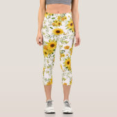 Aquarellblume 8 capri leggings (Vorderseite)