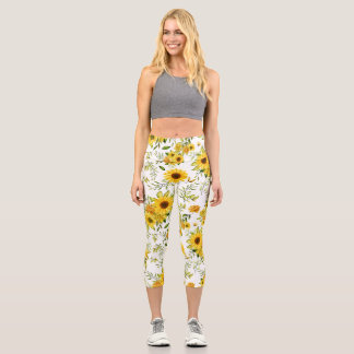 Aquarellblume 8 capri leggings