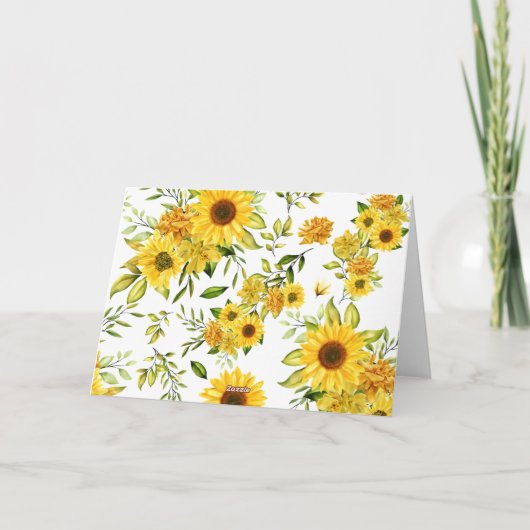 Aquarellblume 8 dankeskarte (Rückseite)