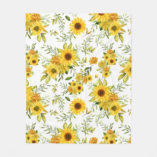 Aquarellblume 8 fleecedecke (Vorderseite)