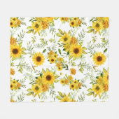 Aquarellblume 8 fleecedecke (Vorderseite (Horizontal))