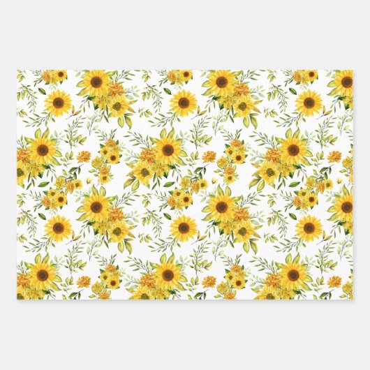 Aquarellblume 8 geschenkpapier set (Vorderseite)