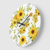 Aquarellblume 8 große wanduhr (Winkel)