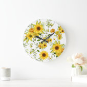 Aquarellblume 8 große wanduhr (Zuhause)