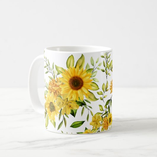 Aquarellblume 8 kaffeetasse (Vorderseite Links)
