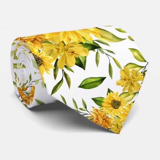 Aquarellblume 8 krawatte (Gerollt)