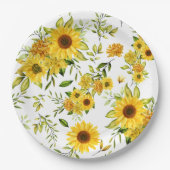 Aquarellblume 8 pappteller (Vorderseite)