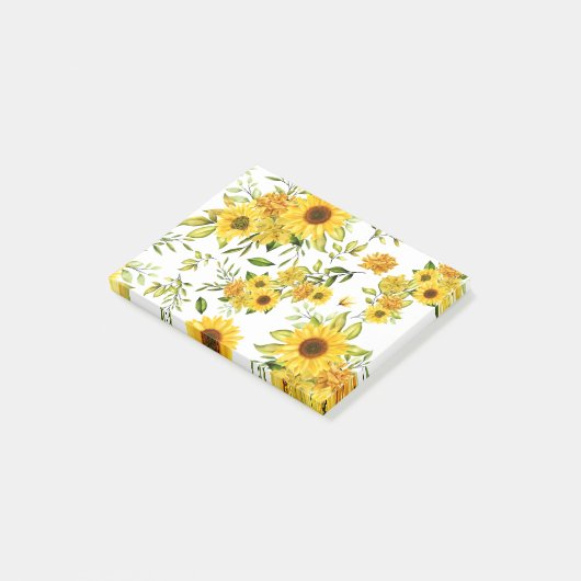 Aquarellblume 8 post-it klebezettel (angewinkelt)