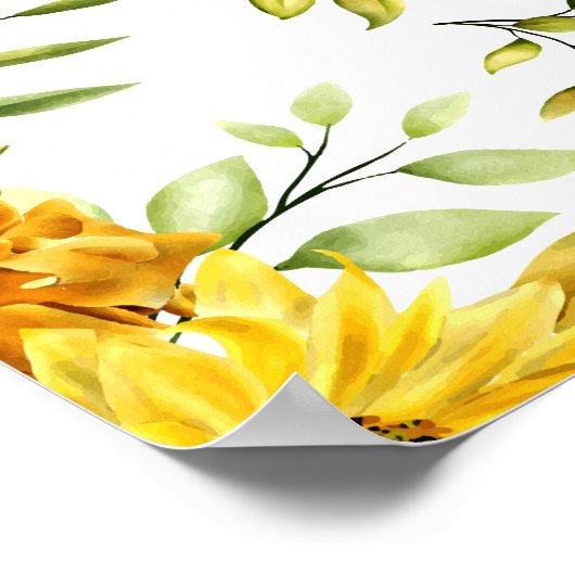 Aquarellblume 8 poster (Ecke)