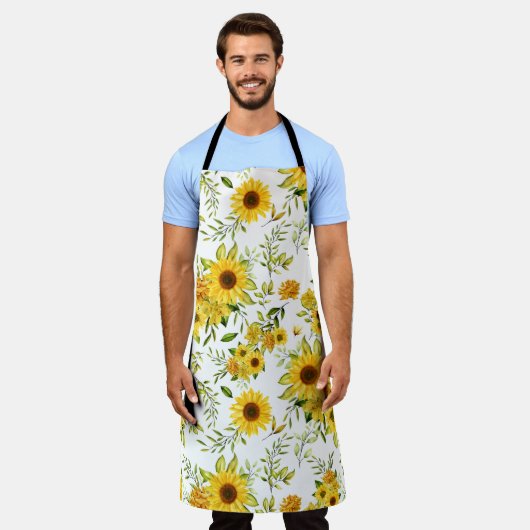 Aquarellblume 8 schürze (Getragen)