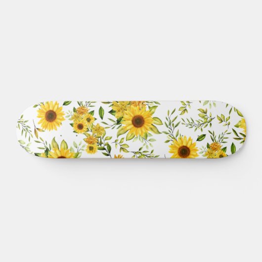 Aquarellblume 8 skateboard (Horizontal)
