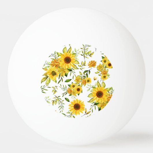 Aquarellblume 8 tischtennisball (Vorderseite)