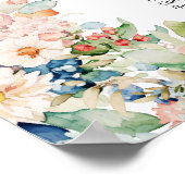 Aquarellblume 9 Tische Hochzeitssitze Poster (Ecke)