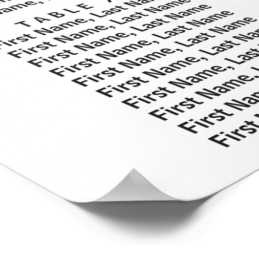 Aquarellblume 9 Tische Hochzeitstabelle Poster (Ecke)