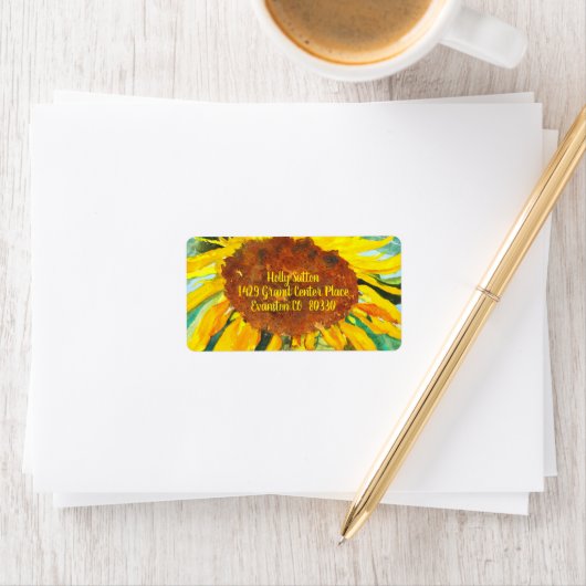 Aquarellblume Adressaufkleber (Insitu)