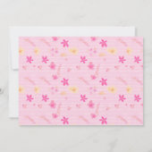 Aquarellblume Affe Kindermädchen Dusche Einladung (Rückseite)