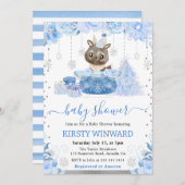 Aquarellblume Arktische Rentierdusche Einladung (Vorne/Hinten)