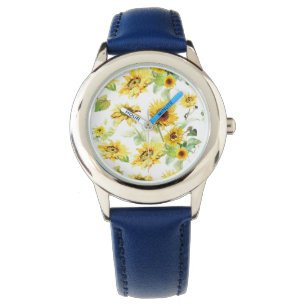 Aquarellblume Armbanduhr